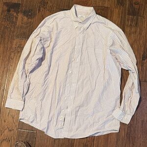 Brooks Brothers White and Brown Checkered Shirt